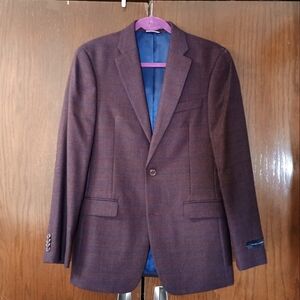 Tommy Hilfiger Burgundy and Blue Blazer